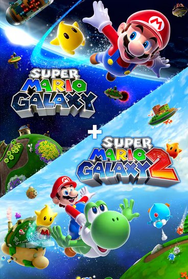 Обложка Super Mario Galaxy + Super Mario Galaxy 2
